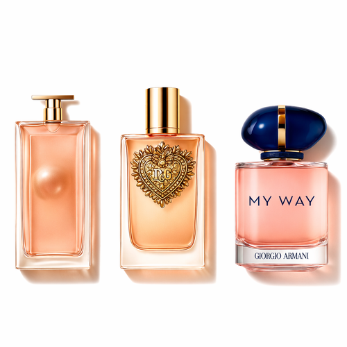 Combo de 3 perfumes Dolce & Gabanna Devotion, My Way Giorgio Armani, Lancôme Idôle 100ml